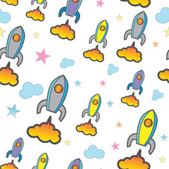 rocket pattern seamless