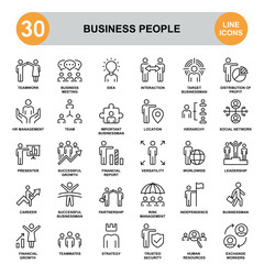 Business People. icon set contains such icons as graph, target, location, jigsaw puzzle, globe, flag, chess, etc