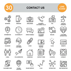Contact Us. icon set contains such icons as thumbs up, contract, mobile phone, handset, envelope, map, airplane, etc