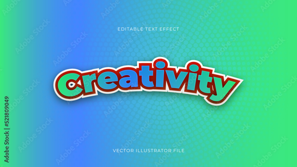 Leinwandbilder Modern creativity editable text effect vibrant modern color shiny. Text style effect. Editable typography fonts vector files