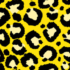 Leopard imitation seamless pattern. Vector illustration
