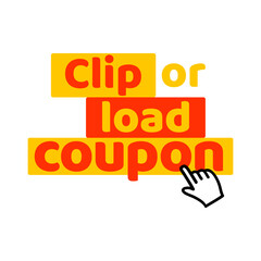 Label clip or load coupon, vector illustration