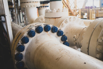 Large flanges and nuts are used in petroleum, oil and gas applications.