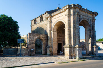 Il santuario di Leuca piccola alle porte di Barbarano del Capo in Puglia, storico punto sosta per i pellegrini lungo la Via Francigena del sud