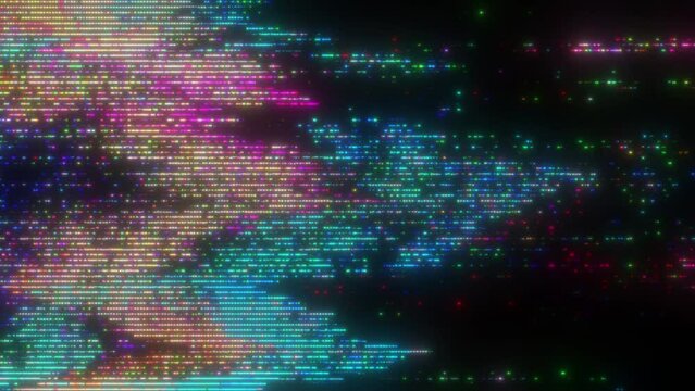 Unique Visual Design. Glow Glitch noise static television VFX. Visual video effects stripes background, CRT tv screen no signal glitch effect