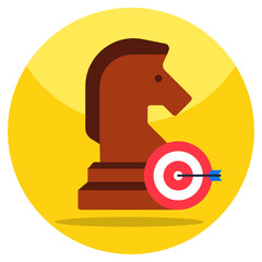 An icon design of strategic target 