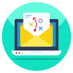 Editable design icon of online strategy 