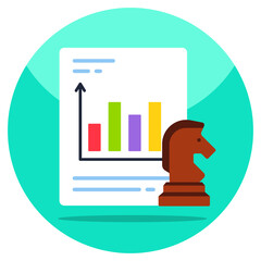 An icon design of business strategy 
