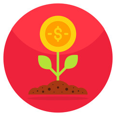 An editable design icon of dollar plant