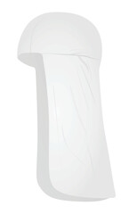 White head cover gear. vector