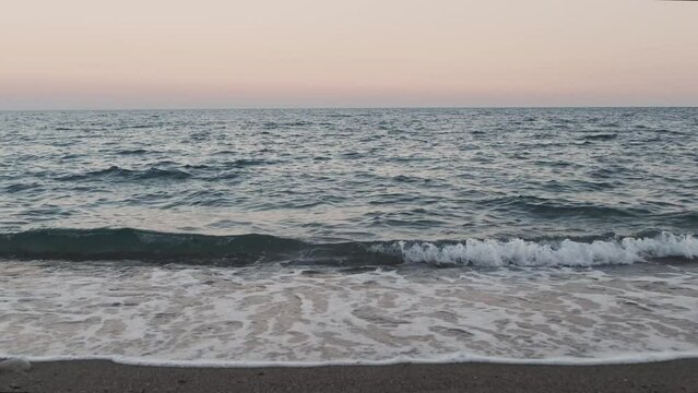 Beautiful blue sea and calm waves