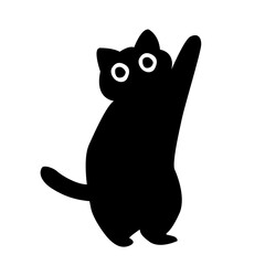 Cute black cat. National Black Cat Appreciation Day. 