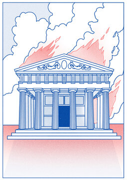Temple en feu