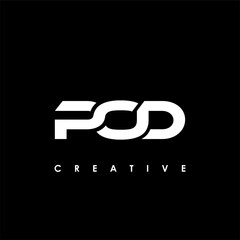 POD Letter Initial Logo Design Template Vector Illustration