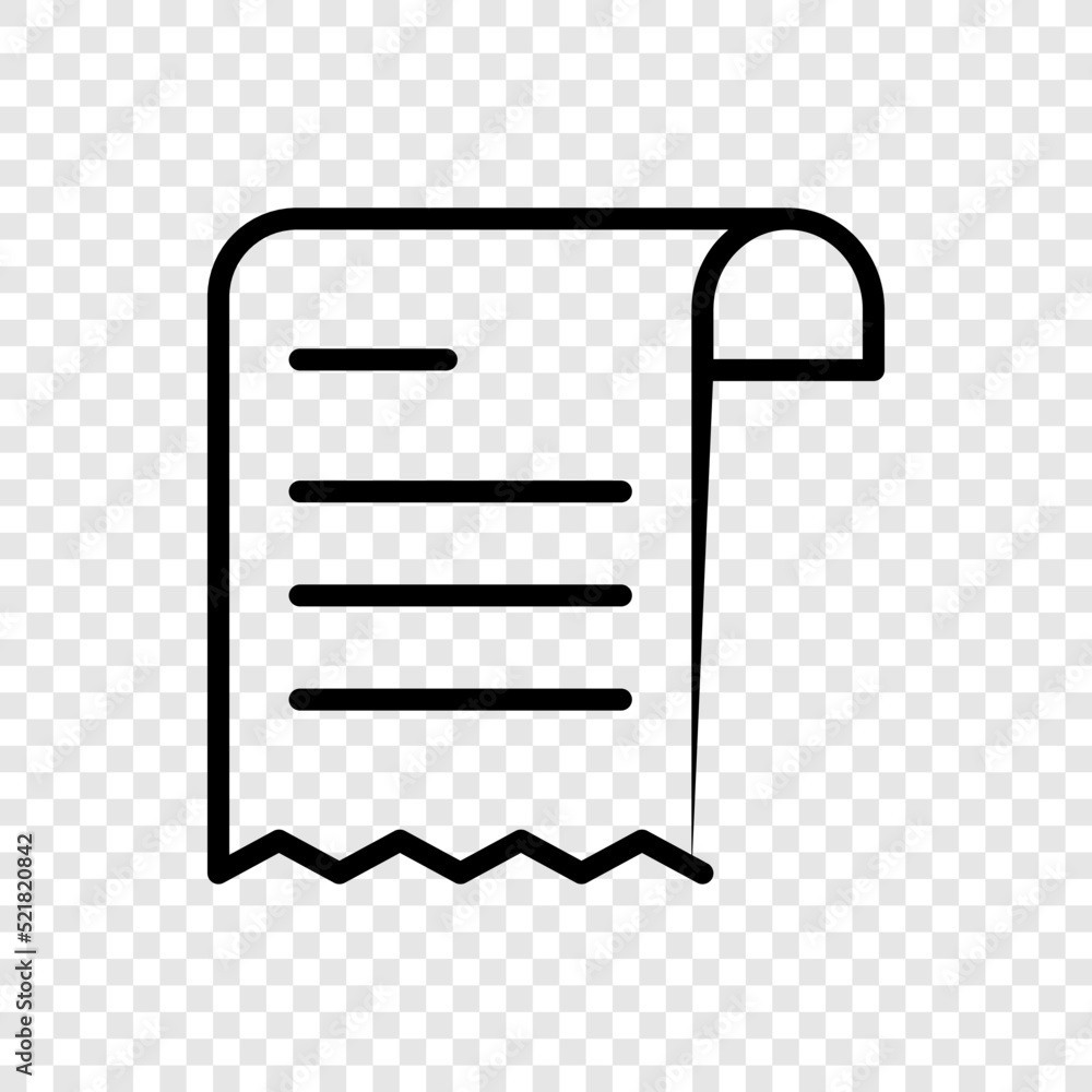 Poster bill simple icon vector. flat design. transparent grid.ai