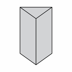 Triangular prism geometric shape