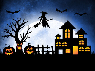 Halloween Background Moonlight Illustration