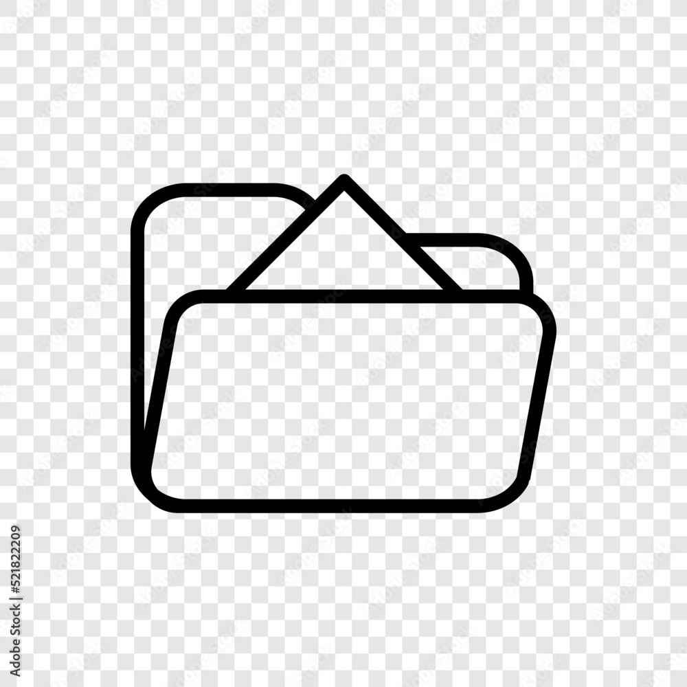 Poster folder and document simple icon vector. flat design. transparent grid.ai