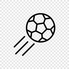 Fototapeta premium Football simple icon vector. Flat design. Transparent grid.ai
