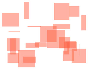 Abstract red squares and rectangles overlay with transparent PNG