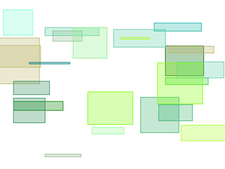 Abstract green rectangles overlay with transparent PNG backgroun