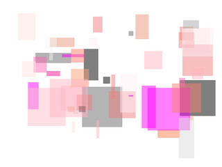Abstract grey pink squares and rectangles with transparent PNG b
