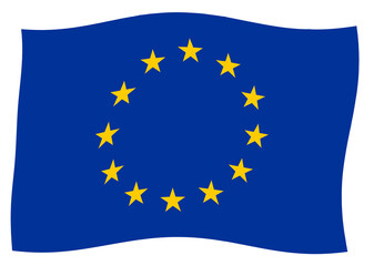 flag of the European Union (EU) flying in the wind