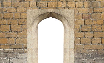 Ancient portal gate, transparent PNG