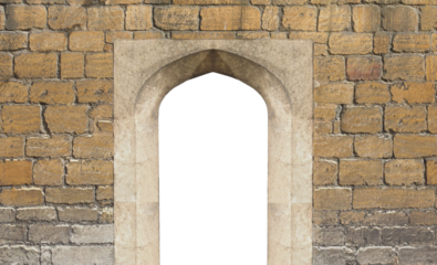 Ancient portal gate, transparent PNG