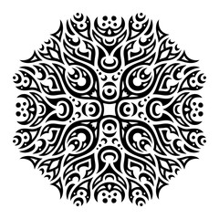 Clip art with black tribal tattoo single pattern