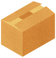 brown corrugated cardboard box transparent PNG