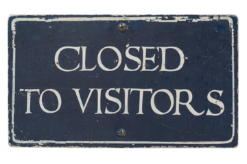 Closed to visitors sign transparent PNG