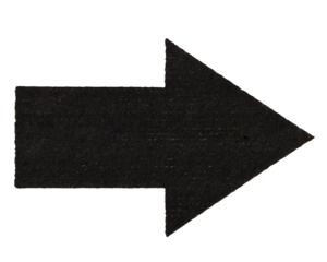 Black cardboard arrow transparent PNG