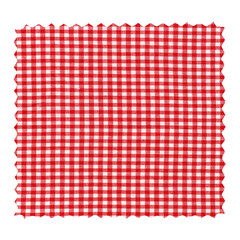 Red checkered fabric swatch transparent PNG