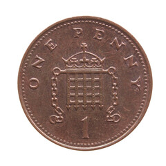 1 penny coin, United Kingdom transparent PNG