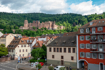 Heidelberg Castle above the roofs of the old town