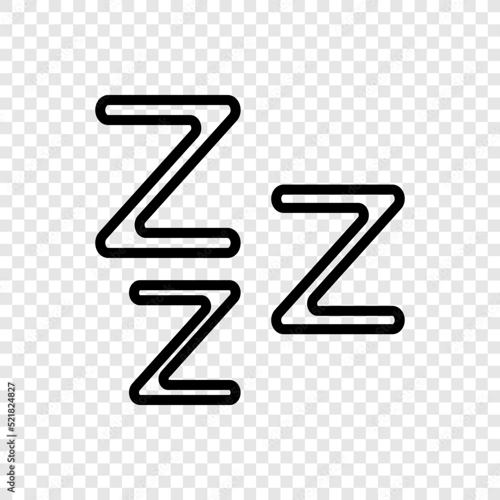 Poster sleep simple icon vector. flat design. transparent grid.ai