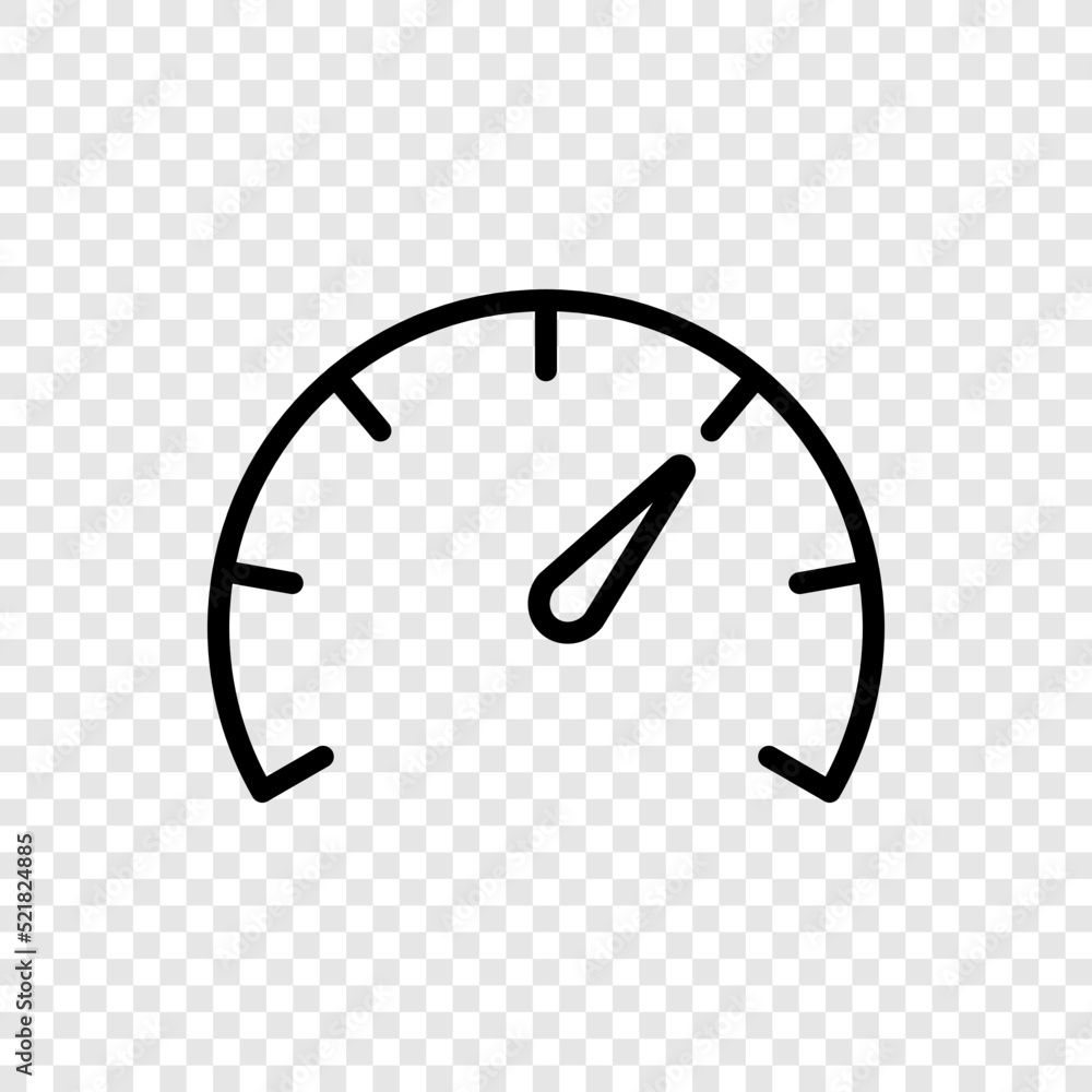 Poster speedometer logo simple icon vector. flat design. transparent grid.ai