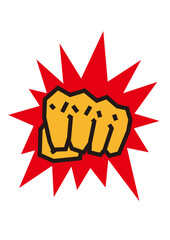 シンプルなパンチのイラスト