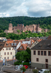 Heidelberg Castle above the roofs of the old town