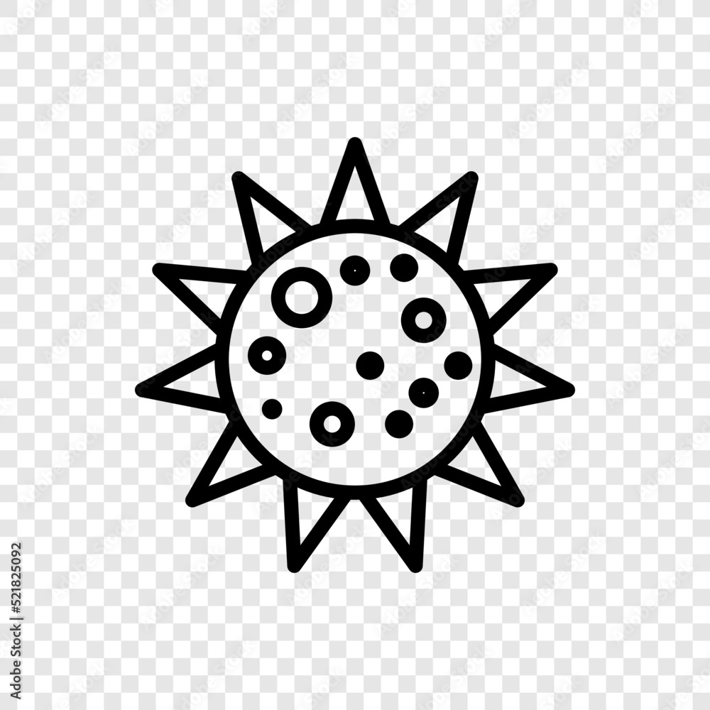 Poster sun, moon, eclipse simple icon vector. flat design. transparent grid.ai