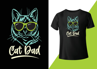 Cat dad t-shirt design