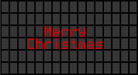 Merry Christmas on dot matrix display