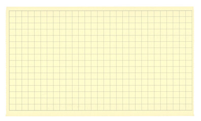 chequered yellow paper label isolated over white