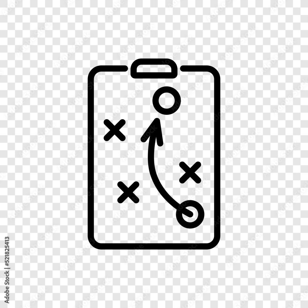 Poster tactic, strategy simple icon vector. flat design. transparent grid.ai