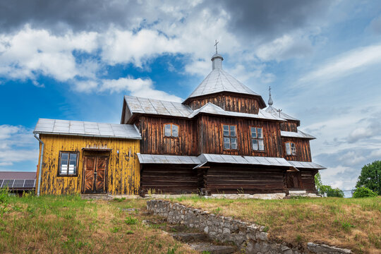 A beautiful wooden Greek Catholic church. Chotylub, Poland