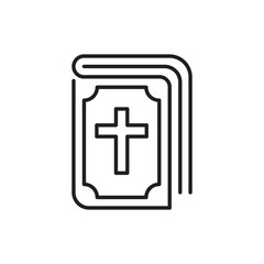 Christianity Book vector Outline Icon Design illustration. Halloween Symbol on White background EPS 10 File