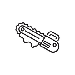 Bloody Cutter vector Outline Icon Design illustration. Halloween Symbol on White background EPS 10 File