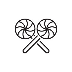 Spiral Lolly vector Outline Icon Design illustration. Halloween Symbol on White background EPS 10 File