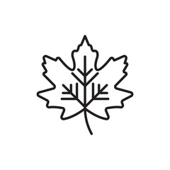 Maple Leaf vector Outline Icon Design illustration. Halloween Symbol on White background EPS 10 File